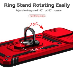 Forcell Samsung Galaxy A22 4G/ M32 4G Sliding Camshield Holder Θήκη Σκληρή - Red