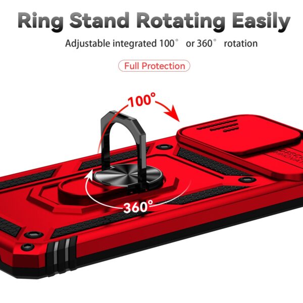 Forcell Samsung Galaxy A22 4G/ M32 4G Sliding Camshield Holder Θήκη Σκληρή - Red