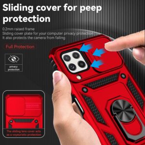 Forcell Samsung Galaxy A22 4G/ M32 4G Sliding Camshield Holder Θήκη Σκληρή - Red