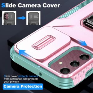 Forcell Samsung Galaxy A15 5G / A15 4G Sliding Camshield Holder Θήκη Σκληρή - Pink