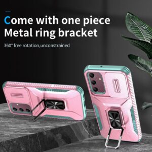 Forcell Samsung Galaxy A15 5G / A15 4G Sliding Camshield Holder Θήκη Σκληρή - Pink