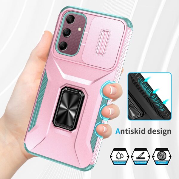 Forcell Samsung Galaxy A15 5G / A15 4G Sliding Camshield Holder Θήκη Σκληρή - Pink