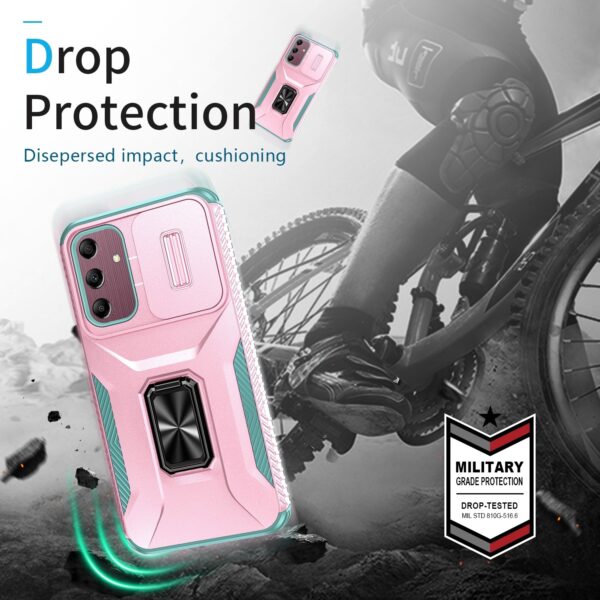 Forcell Samsung Galaxy A15 5G / A15 4G Sliding Camshield Holder Θήκη Σκληρή - Pink