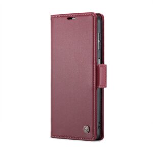 CaseMe Samsung Galaxy A15 4G / A15 5G Butterfly Buckle RFID Litchi Θήκη Βιβλίο - Wine Red