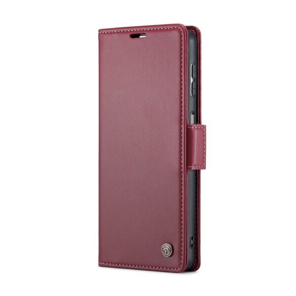 CaseMe Samsung Galaxy A15 4G / A15 5G Butterfly Buckle RFID Litchi Θήκη Βιβλίο - Wine Red