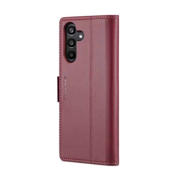 CaseMe Samsung Galaxy A15 4G / A15 5G Butterfly Buckle RFID Litchi Θήκη Βιβλίο - Wine Red