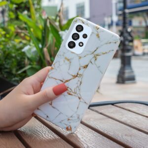 Forcell Samsung Galaxy A33 5G Marble Pattern Θήκη Σιλικόνης - White