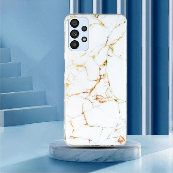 Forcell Samsung Galaxy A33 5G Marble Pattern Θήκη Σιλικόνης - White