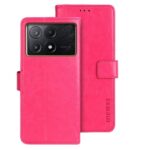 Tel1 Xiaomi Poco X6 Pro 5G Crazy Horse Texture Θήκη Βιβλίο - Rose Red