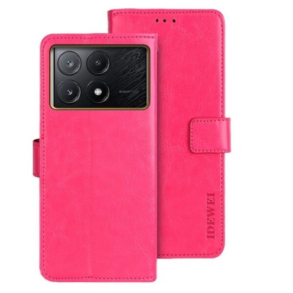 Tel1 Xiaomi Poco X6 Pro 5G Crazy Horse Texture Θήκη Βιβλίο - Rose Red Tel1 Xiaomi Poco X6 Pro 5G Crazy Horse Texture Θήκη Βιβλίο - Rose Red