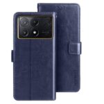 Tel1 Xiaomi Poco X6 Pro 5G Crazy Horse Texture Θήκη Βιβλίο - Blue