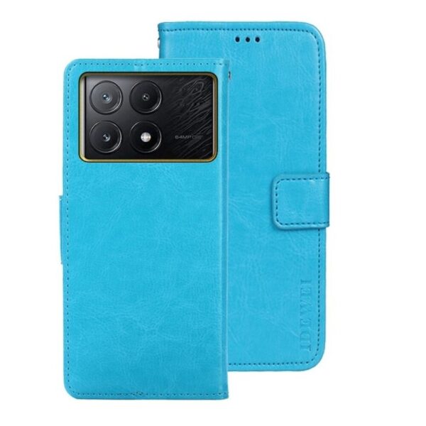 Tel1 Xiaomi Poco X6 Pro 5G Crazy Horse Texture Θήκη Βιβλίο - Sky Blue Tel1 Xiaomi Poco X6 Pro 5G Crazy Horse Texture Θήκη Βιβλίο - Sky Blue
