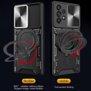 Forcell Samsung Galaxy A33 5G Camshield Magnetic Holder Θήκη Σκληρή - Purple