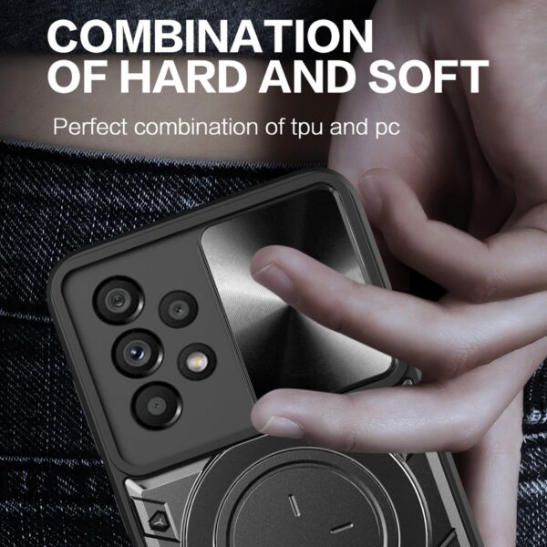 Forcell Samsung Galaxy A33 5G Camshield Magnetic Holder Θήκη Σκληρή - Pink