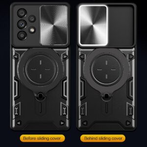 Forcell Samsung Galaxy A33 5G Camshield Magnetic Holder Θήκη Σκληρή - Black