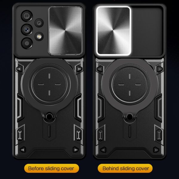 Forcell Samsung Galaxy A33 5G Camshield Magnetic Holder Θήκη Σκληρή - Black