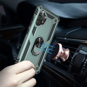 Forcell Samsung Galaxy A32 4G Shockproof Holder Θήκη Σκληρή - Green