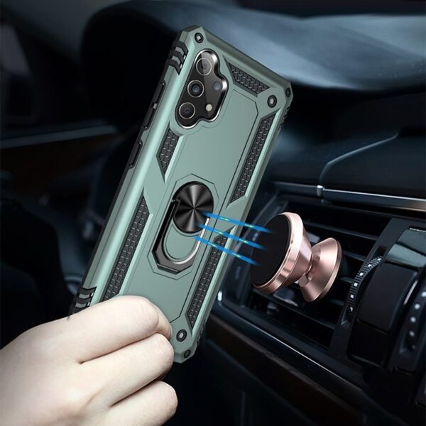 Forcell Samsung Galaxy A32 4G Shockproof Holder Θήκη Σκληρή - Green