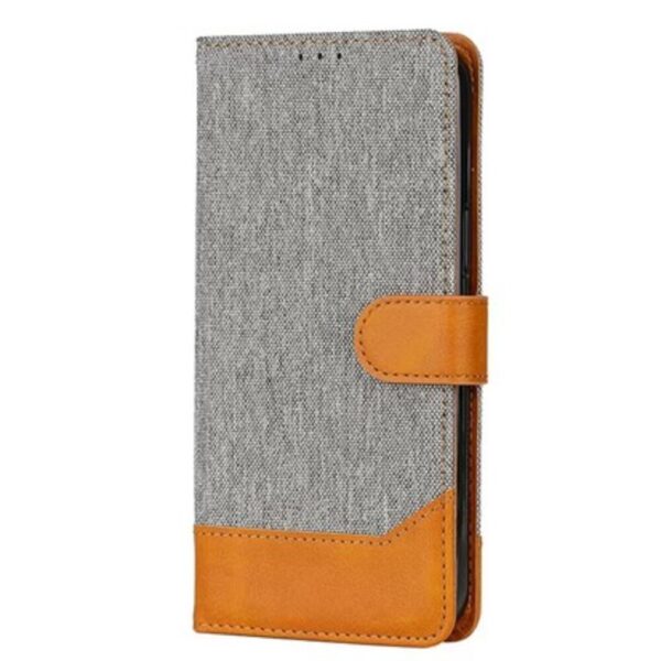 Tel1 iPhone 11 Jeans Θήκη Βιβλίο - Grey Brown Tel1 iPhone 11 Jeans Θήκη Βιβλίο - Grey Brown