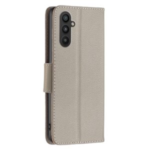 Tel1 Samsung Galaxy A25 5G Litchi Holder & Card Slots Θήκη Βιβλίο - Grey