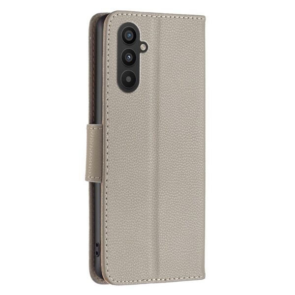 Tel1 Samsung Galaxy A25 5G Litchi Holder & Card Slots Θήκη Βιβλίο - Grey