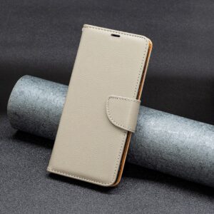Tel1 Samsung Galaxy A25 5G Litchi Holder & Card Slots Θήκη Βιβλίο - Grey