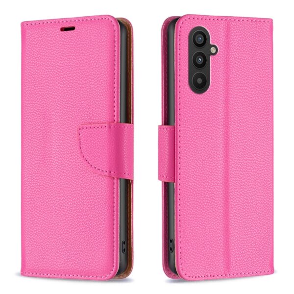 Tel1 Samsung Galaxy A25 5G Litchi Holder & Card Slots Θήκη Βιβλίο - Fuchsia Tel1 Samsung Galaxy A25 5G Litchi Holder & Card Slots Θήκη Βιβλίο - Fuchsia
