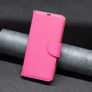 Tel1 Samsung Galaxy A25 5G Litchi Holder & Card Slots Θήκη Βιβλίο - Fuchsia