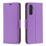 Tel1 Samsung Galaxy A25 5G Litchi Holder & Card Slots Θήκη Βιβλίο - Purple
