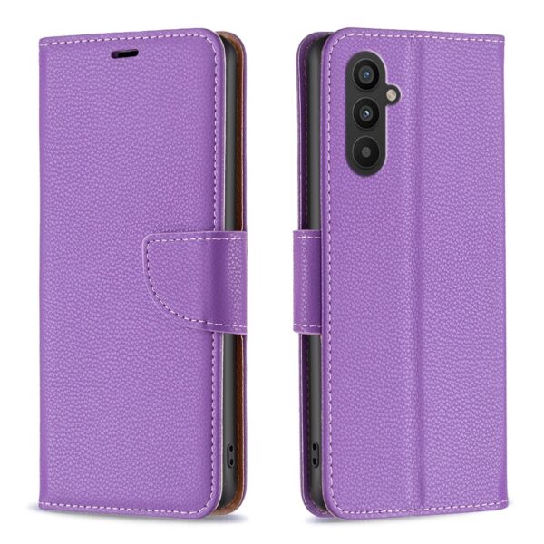 Tel1 Samsung Galaxy A25 5G Litchi Holder & Card Slots Θήκη Βιβλίο - Purple Tel1 Samsung Galaxy A25 5G Litchi Holder & Card Slots Θήκη Βιβλίο - Purple