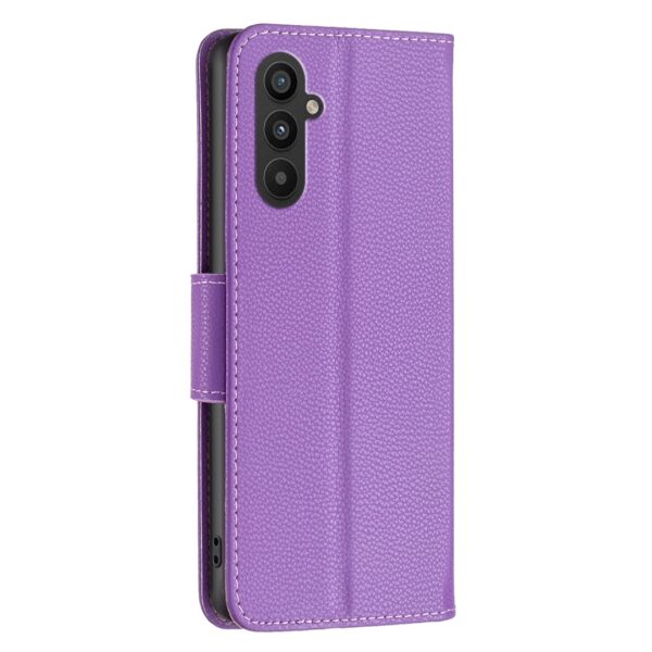 Tel1 Samsung Galaxy A25 5G Litchi Holder & Card Slots Θήκη Βιβλίο - Purple