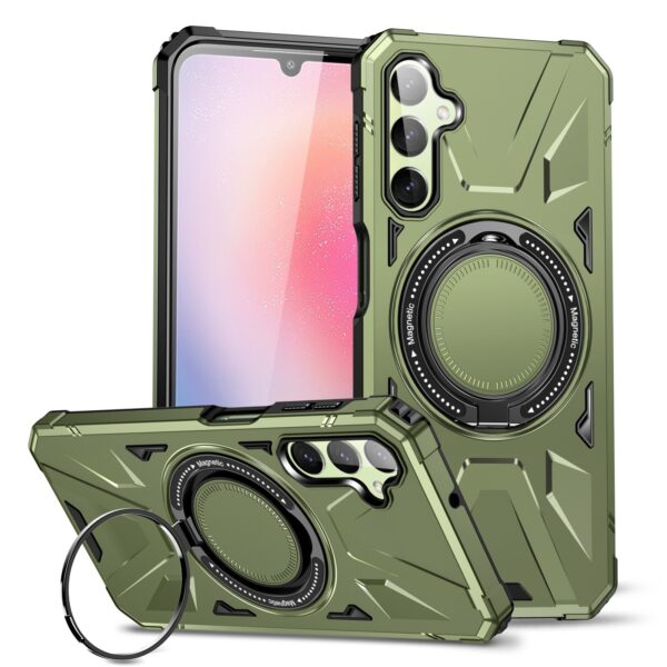 Forcell Samsung Galaxy A25 5G MagSafe Shockproof Holder Θήκη Σκληρή - Dark Green Forcell Samsung Galaxy A25 5G MagSafe Shockproof Holder Θήκη Σκληρή - Dark Green