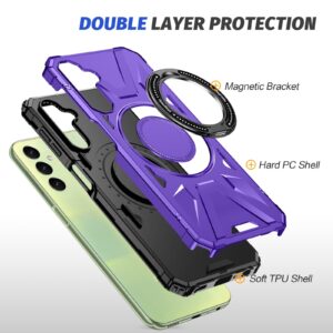 Forcell Samsung Galaxy A25 5G MagSafe Shockproof Holder Θήκη Σκληρή - Purple
