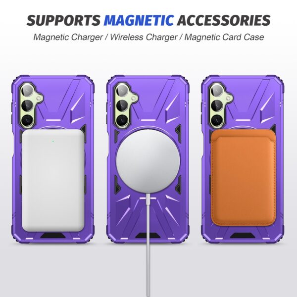 Forcell Samsung Galaxy A25 5G MagSafe Shockproof Holder Θήκη Σκληρή - Purple