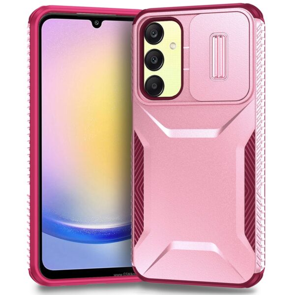 Forcell Samsung Galaxy A25 5G Sliding Camshield Θήκη Σκληρή - Pink
