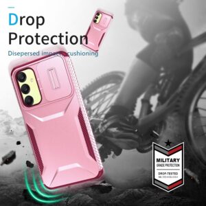 Forcell Samsung Galaxy A25 5G Sliding Camshield Θήκη Σκληρή - Pink