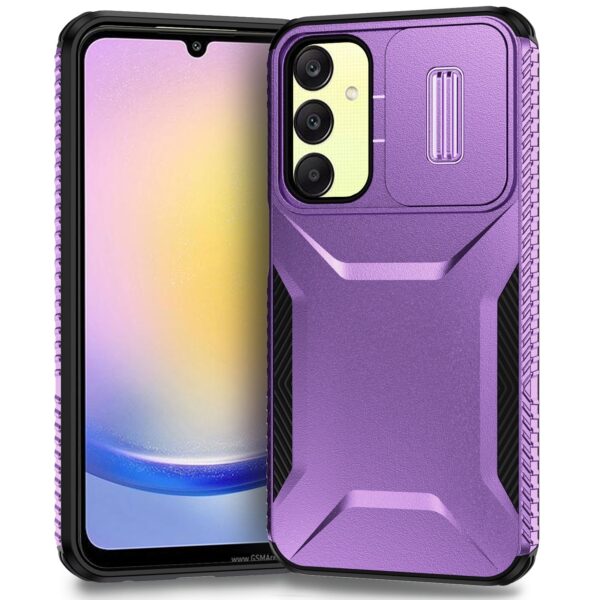 Forcell Samsung Galaxy A25 5G Sliding Camshield Θήκη Σκληρή - Purple