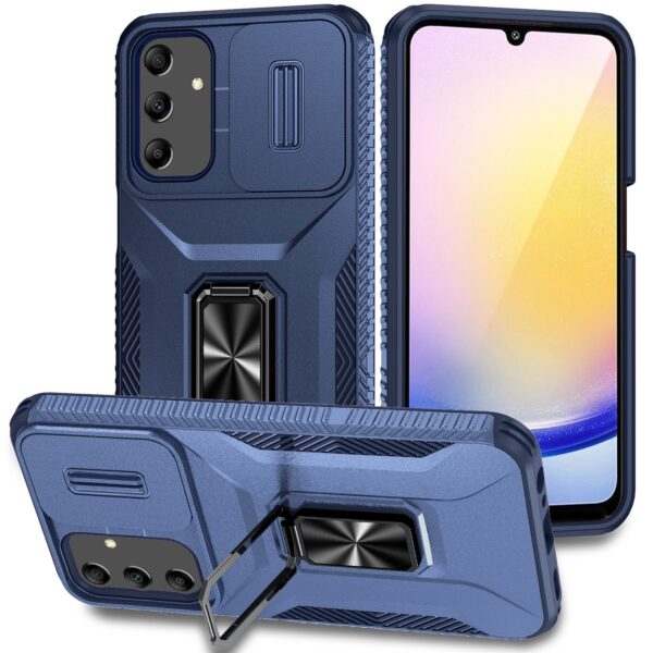 Forcell Samsung Galaxy A25 5G Sliding Camshield Holder Θήκη Σκληρή - blue