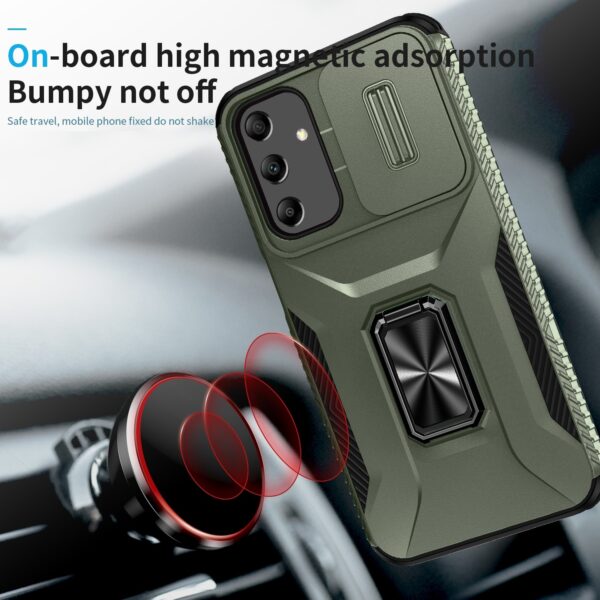 Forcell Samsung Galaxy A25 5G Sliding Camshield Holder Θήκη Σκληρή - Green