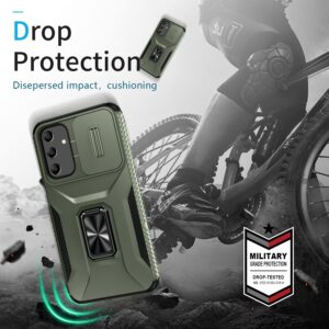 Forcell Samsung Galaxy A25 5G Sliding Camshield Holder Θήκη Σκληρή - Green