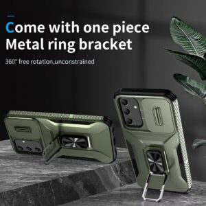 Forcell Samsung Galaxy A25 5G Sliding Camshield Holder Θήκη Σκληρή - Green