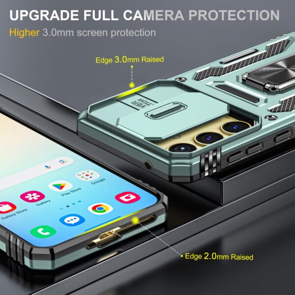 Forcell Samsung Galaxy A35 5G / A55 5G Armor Camera Shield with Stand Θήκη Σκληρή - Green