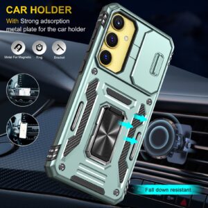 Forcell Samsung Galaxy A35 5G / A55 5G Armor Camera Shield with Stand Θήκη Σκληρή - Green