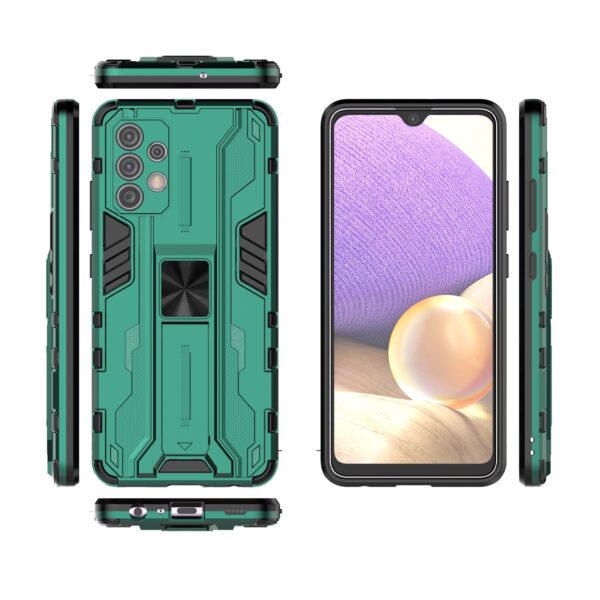 Forcell Samsung Galaxy A32 4G Supersonic Shockproof with Holder Θήκη Σκληρή - Green