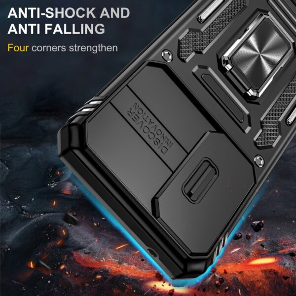 Forcell Samsung Galaxy A35 5G / A55 5G Armor Camera Shield with Stand Θήκη Σκληρή - Black