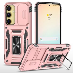 Forcell Samsung Galaxy A35 5G / A55 5G Armor Camera Shield with Stand Θήκη Σκληρή - Rose Gold