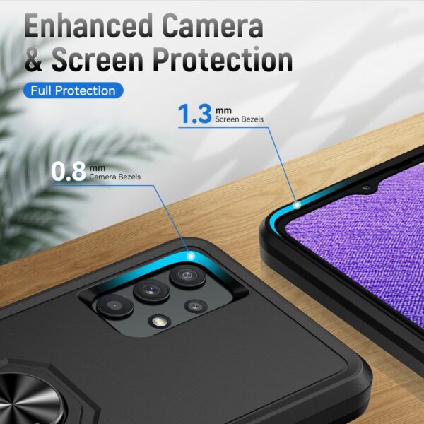 Forcell Samsung Galaxy A32 4G Pioneer Armor Holder Θήκη Σκληρή - Black