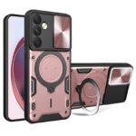 Forcell Samsung Galaxy A35 5G Sliding Camshield Magnetic Holder Θήκη Σκληρή - Pink