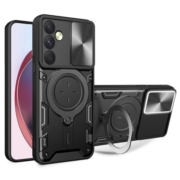 Forcell Samsung Galaxy A35 5G Sliding Camshield Magnetic Holder Θήκη Σκληρή - Black