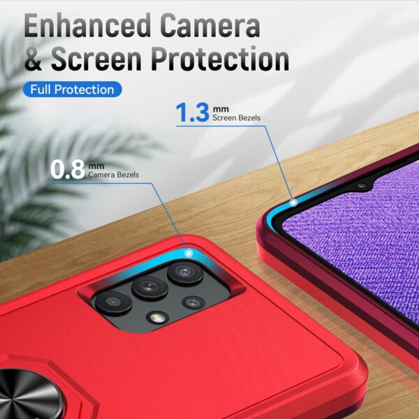 Forcell Samsung Galaxy A32 5G Pioneer Armor Holder Θήκη Σκληρή - Red